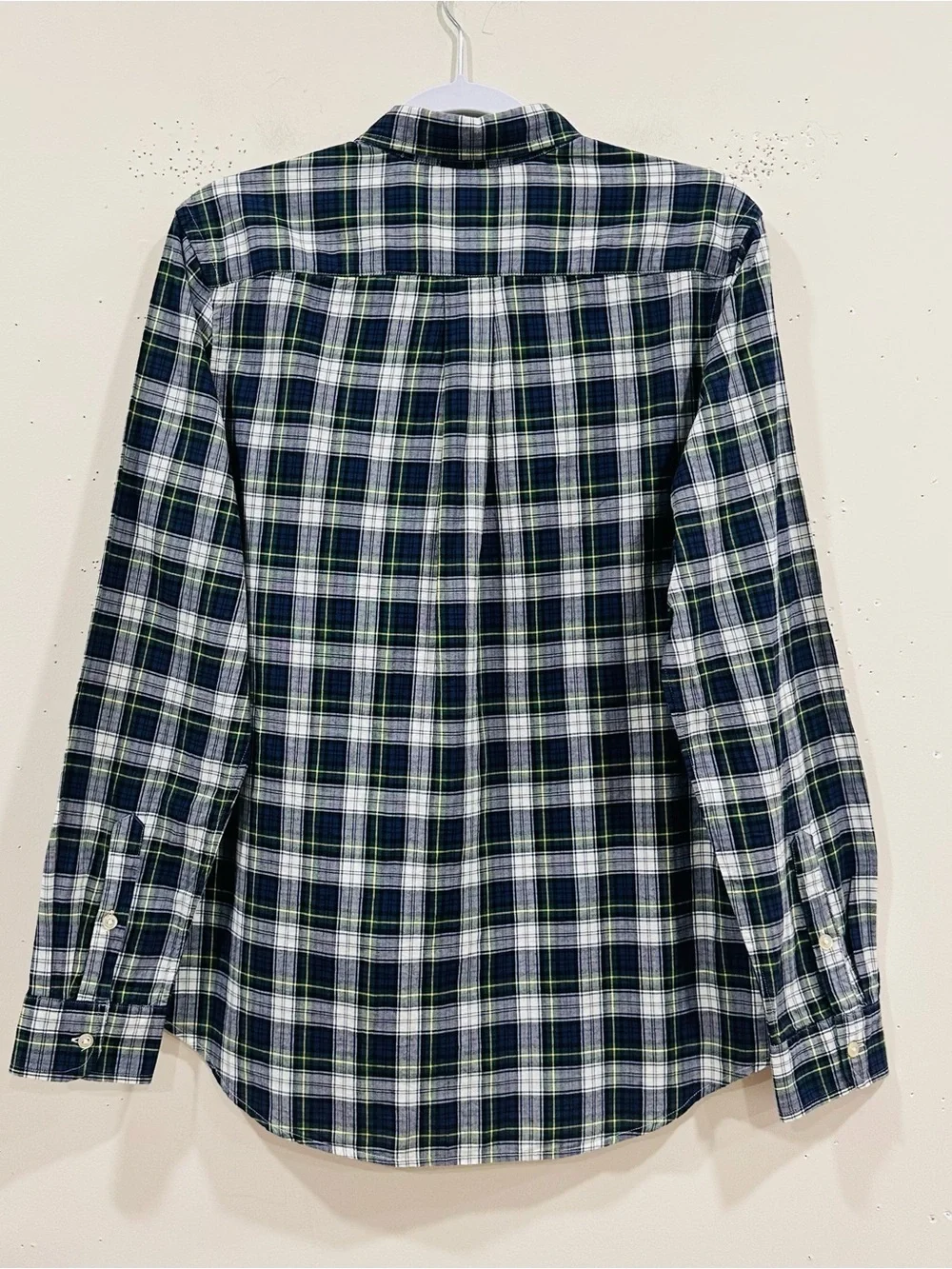 Ralph Lauren Boys Size XL (18-20) Blue And Green Plaid Button Down  Shirt  NWT